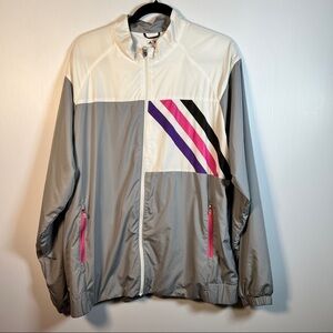 ADIDAS CLIMACOOL JACKET. Retro 2012 w/gray black white purple pink. Size XL